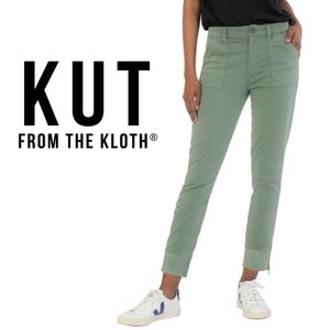 NWOT Kut From The Kloth Chris High Rise Utility Jogger in Olive Army Green